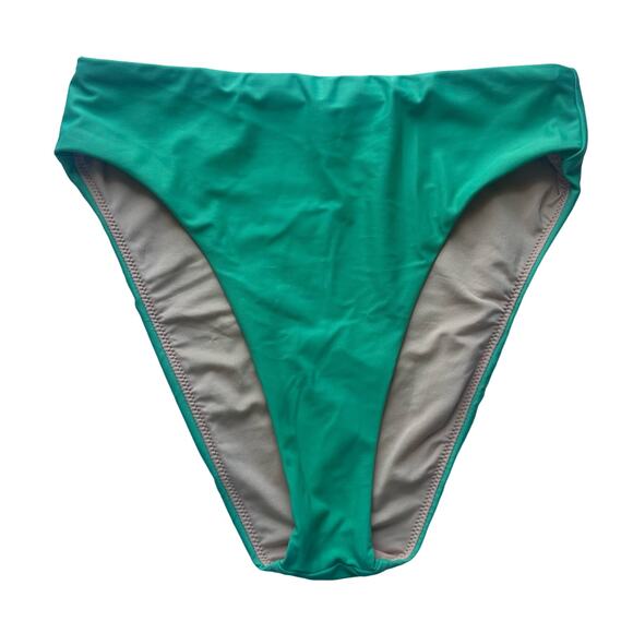 J. Crew Women's Green High-Rise Bikini Swim Bottoms S Small New - Picture 1 of 7